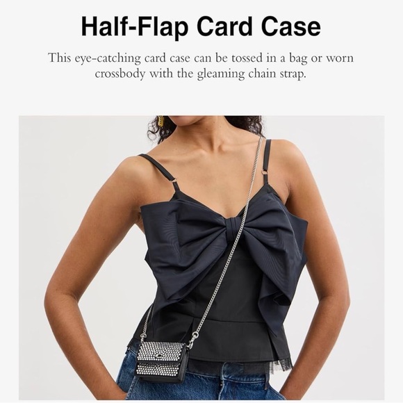 Polished Pebble Leather Essential Half Flap Card Case - Picture 2 of 4